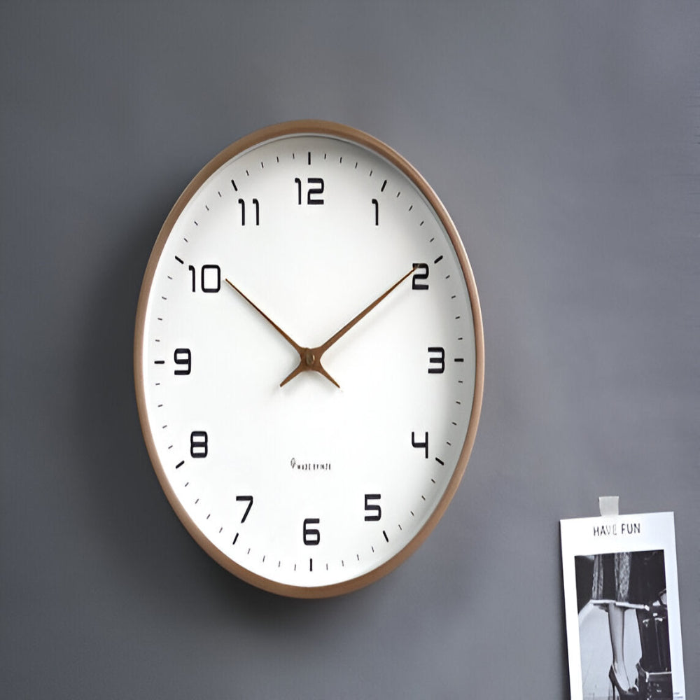 Nordic Design Silent Wall Clock – 30 cm Minimalist Wooden Clock for Home and Office 5