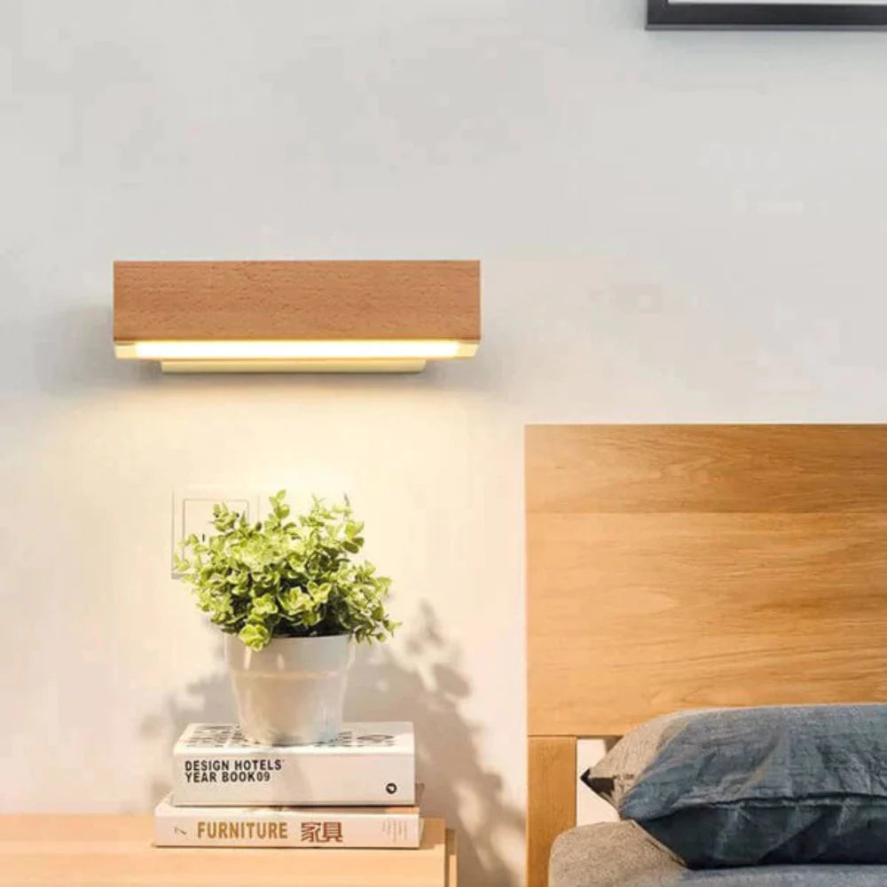 Modern LED Wall Lamp with Adjustable Wood Design – Energy Efficient and Stylish 6