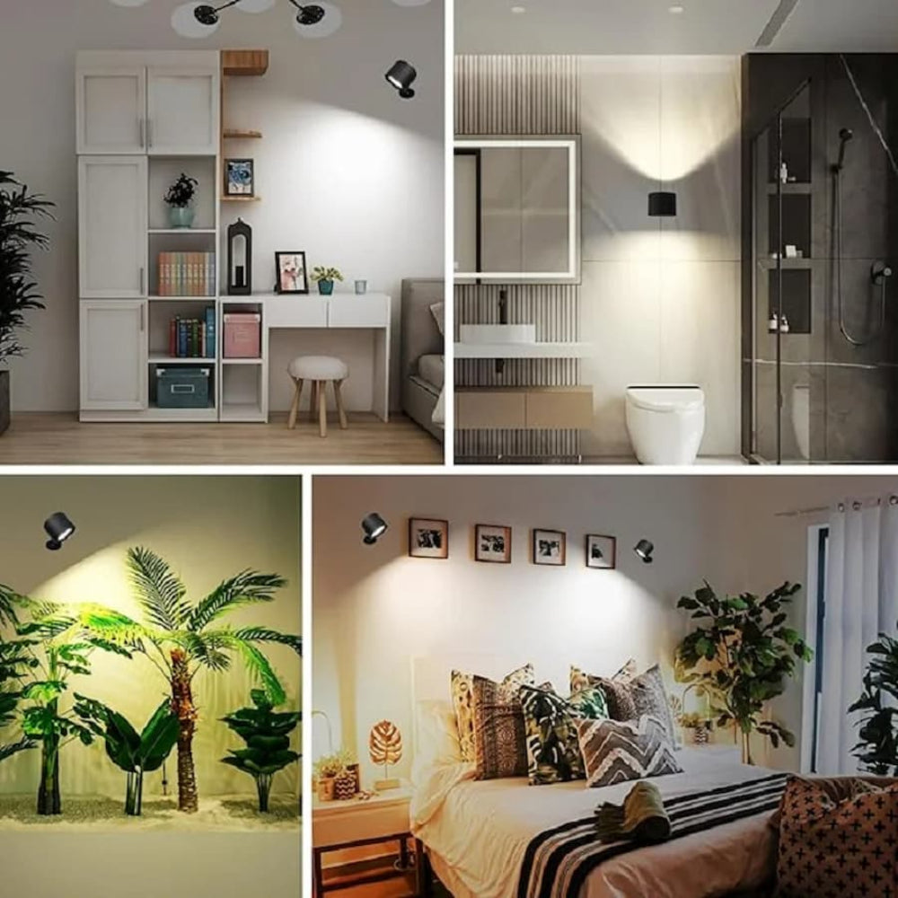360° Rotating Wall Light with Remote Control – Adjustable Color Temperature and Rechargeable Battery 3