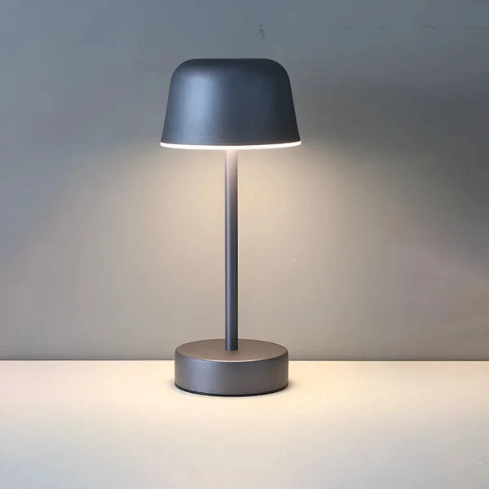Pilz-Design kabellose LED Schreibtischlampe - Tragbar und über USB wiederaufladbar