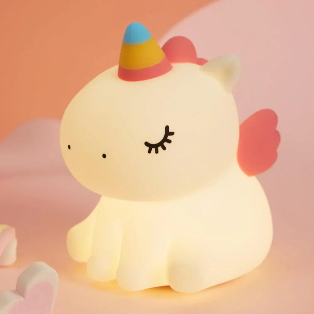 Soft and Squishy Night Light for Kids – Rechargeable Silicone Bedside Lamp with Touch Control 10