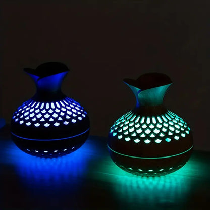 Modern USB Aroma Diffuser with Floral Design – 10-Hour Fine Mist and Night Light 4