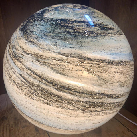 Elegant Glass Moon Lamp with 16 LED Colors – USB Powered Decorative Lighting for Home and Meditation 9