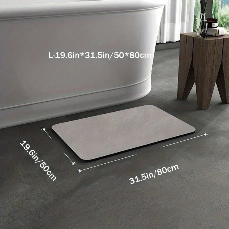Minimalist Diatomaceous Earth Bath Mat - Quick-Drying, Non-Slip, Eco-Friendly Design 3
