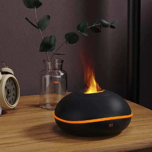 Modern USB Humidifier and Aroma Diffuser with Flame Effect Light – Compact Ultrasonic Design 1