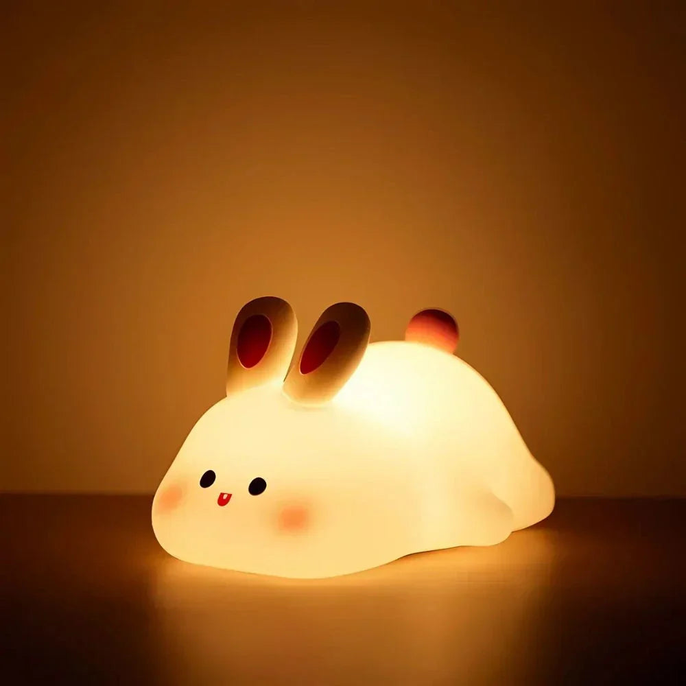 Soft and Squishy Night Light for Kids – Rechargeable Silicone Bedside Lamp with Touch Control 17