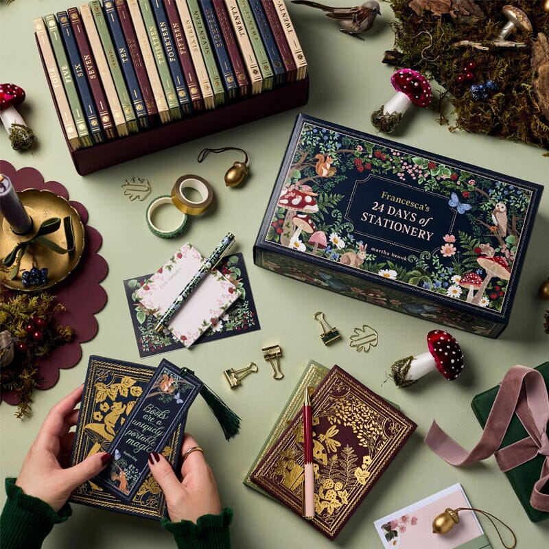 24-Day Writing Stationery Advent Calendar – Enchanted Winter Forest Theme with Unique Gifts 11