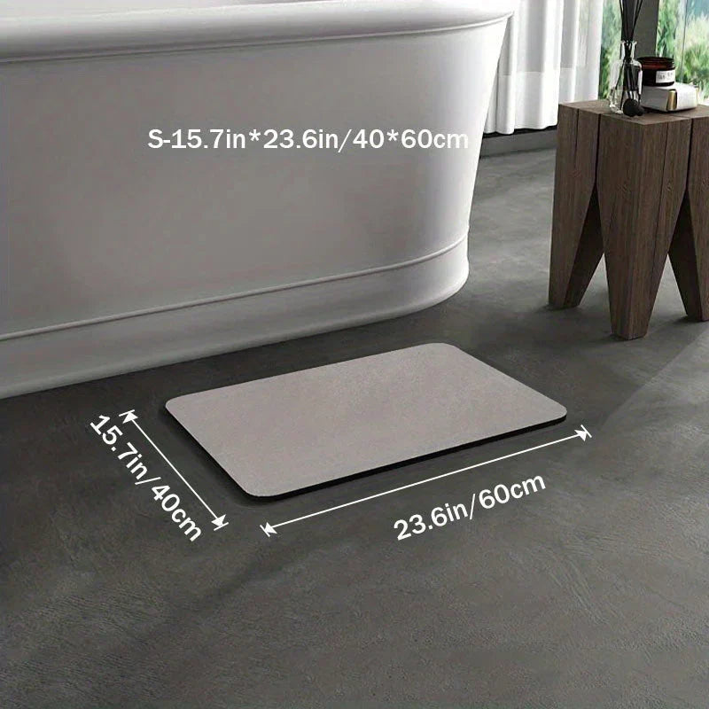 Minimalist Diatomaceous Earth Bath Mat - Quick-Drying, Non-Slip, Eco-Friendly Design 6