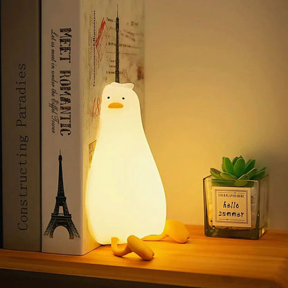 Soft and Squishy Night Light for Kids – Rechargeable Silicone Bedside Lamp with Touch Control 4