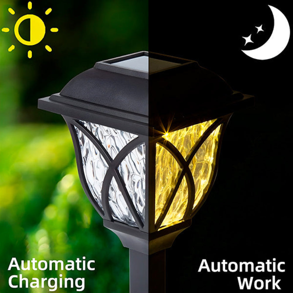 2-teiliges Solar-LED-Gartenbeleuchtungsset - Auto On/Off