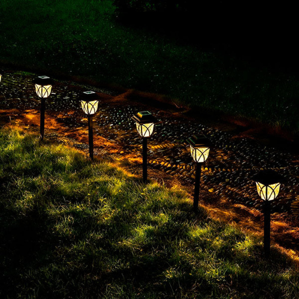 2-teiliges Solar-LED-Gartenbeleuchtungsset - Auto On/Off