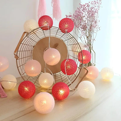 Cotton Ball String Lights – Soft Warm Lighting for Home Décor, USB or Battery Operated 17