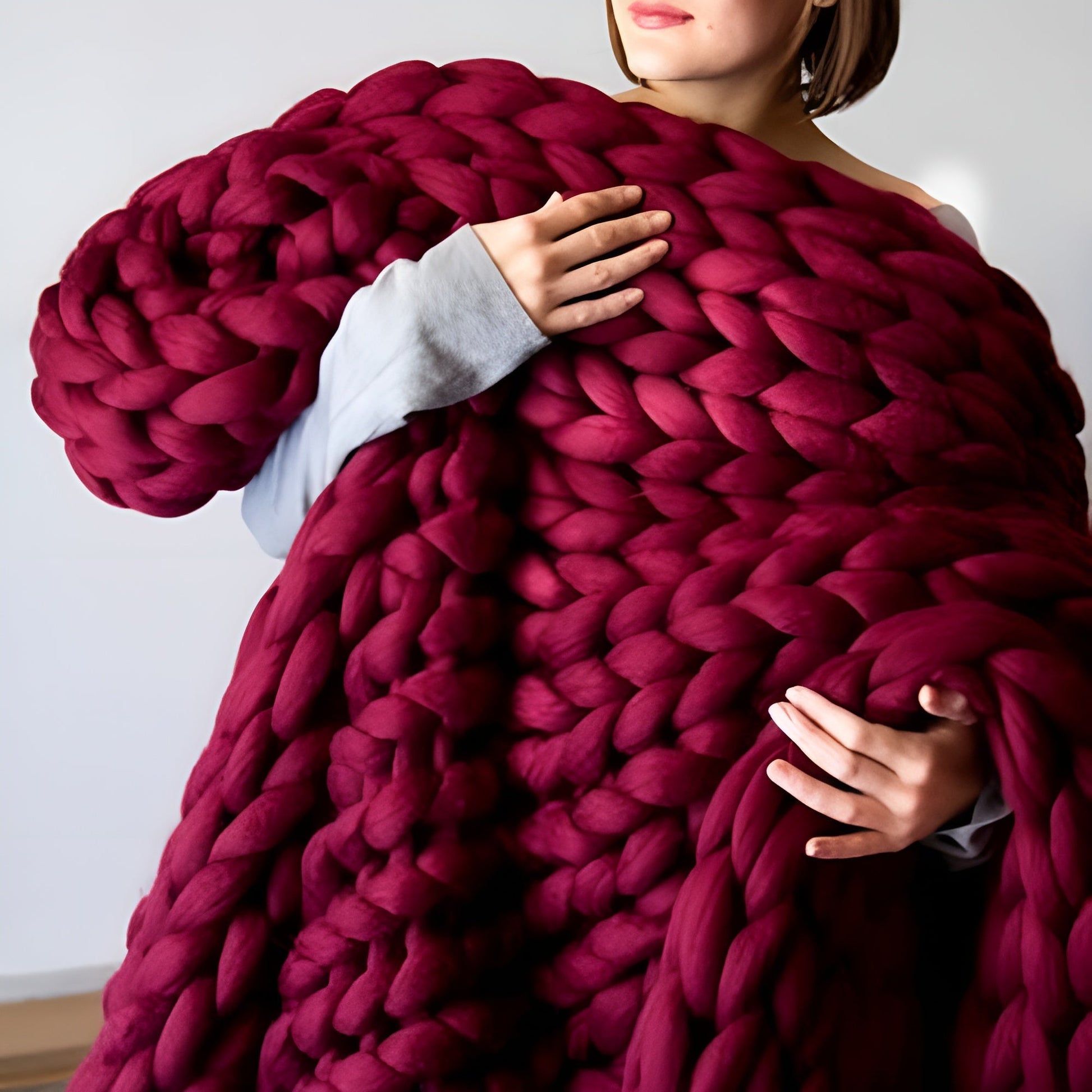 Cozy Hand-Knitted Blanket – Soft Stylish Throw for Warm Evenings and Relaxing Moments 2