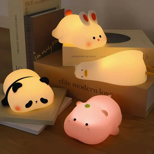 Soft and Squishy Night Light for Kids – Rechargeable Silicone Bedside Lamp with Touch Control 1