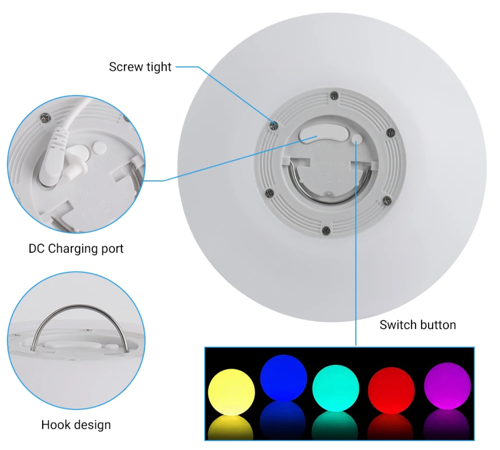 RGB LED Floating Pool Lights - Waterproof Decorative Balls in Various Sizes with Remote Control 6