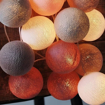 Cotton Ball String Lights – Soft Warm Lighting for Home Décor, USB or Battery Operated 21