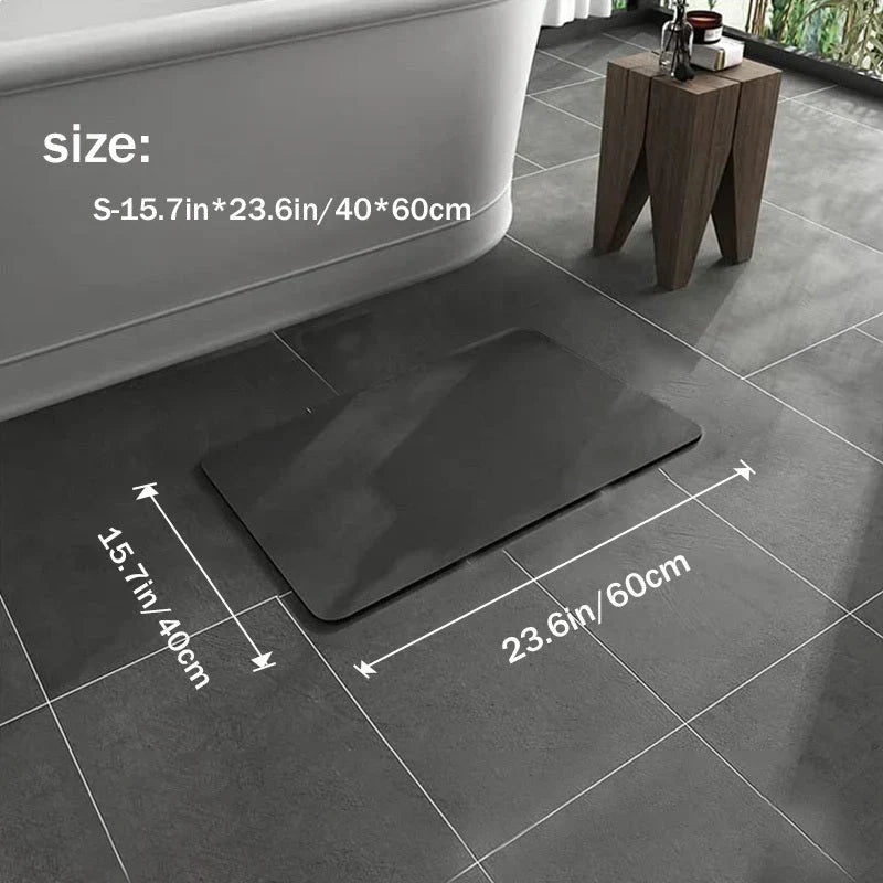 Minimalist Diatomaceous Earth Bath Mat - Quick-Drying, Non-Slip, Eco-Friendly Design 5
