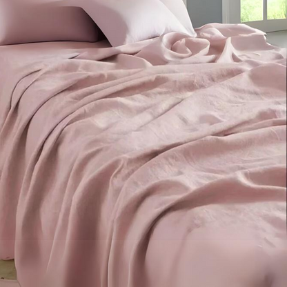 100% Linen Bed Sheet - Breathable, Moisture-Wicking, and Temperature-Regulating for Cozy Sleep 12