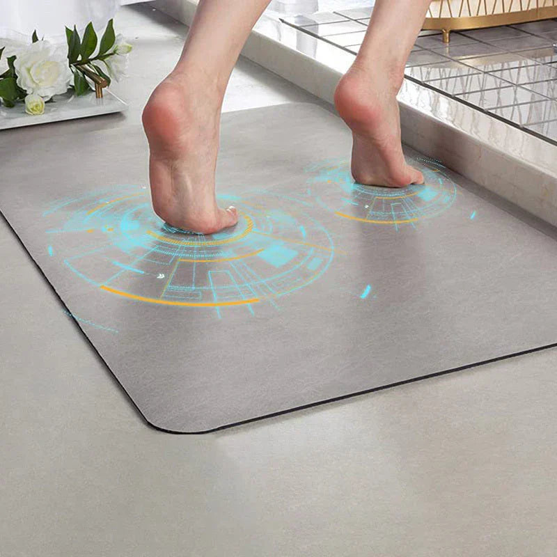 Minimalist Diatomaceous Earth Bath Mat - Quick-Drying, Non-Slip, Eco-Friendly Design 8