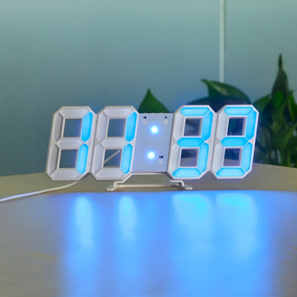 3D LED Digital Wanduhr - Futuristisches Design für moderne Räume