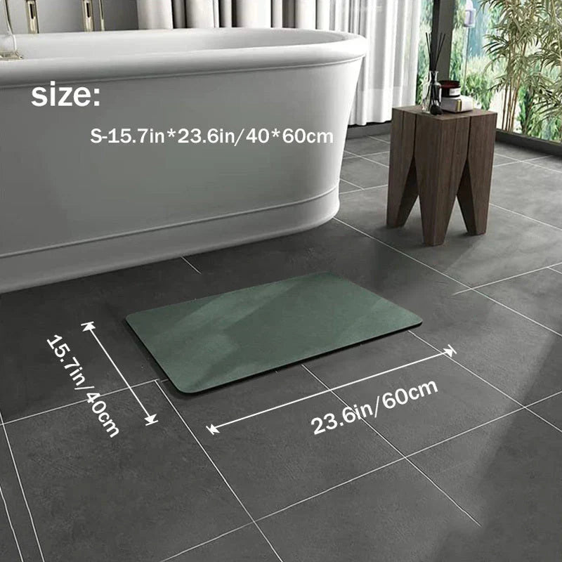 Minimalist Diatomaceous Earth Bath Mat - Quick-Drying, Non-Slip, Eco-Friendly Design 4