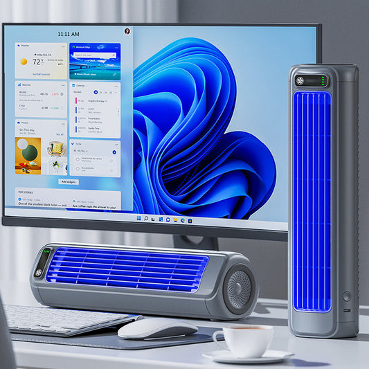 Wireless Rechargeable Fan with 2000mAh Battery – Portable Air Cooler for Desk and Wall Mount 1
