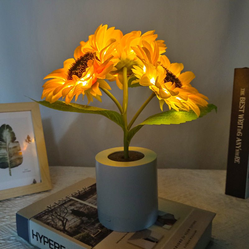 Sunflower-Inspired LED Lamp with Gentle Glow – Rechargeable Decorative Light 17