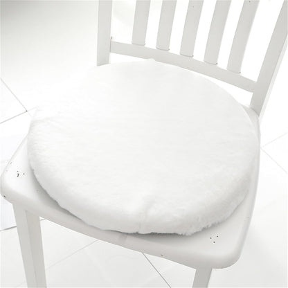 Round Rabbit Fur-Style Seat Cushion – 45 cm Plush Comfort for Home, Office, and Car 5