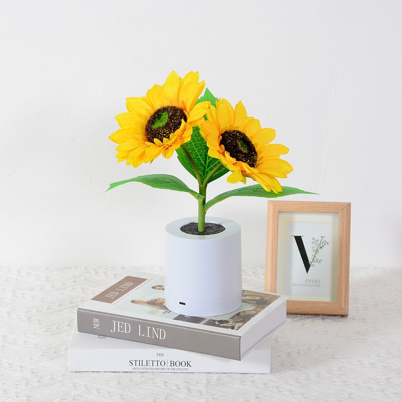 Sunflower-Inspired LED Lamp with Gentle Glow – Rechargeable Decorative Light 20