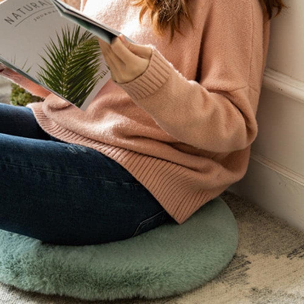 Round Rabbit Fur-Style Seat Cushion – 45 cm Plush Comfort for Home, Office, and Car 4