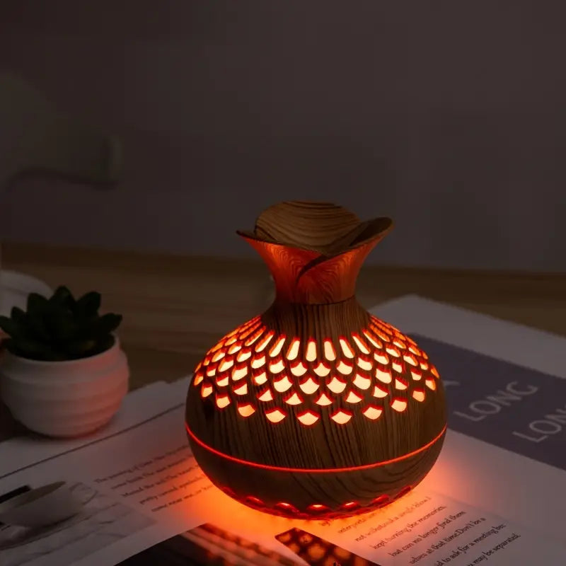Modern USB Aroma Diffuser with Floral Design – 10-Hour Fine Mist and Night Light 7