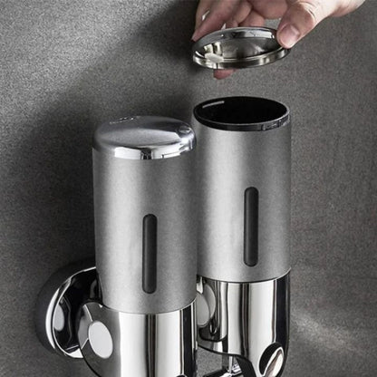 Modern Wall-Mounted Soap Dispenser – Elegant Stainless Steel Design for Bathroom 6
