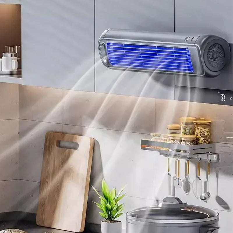 Wireless Rechargeable Fan with 2000mAh Battery – Portable Air Cooler for Desk and Wall Mount 8