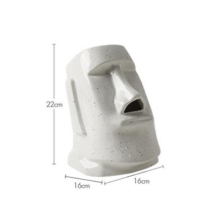 Nordic Ceramic Moai Tissue Holder – Sculptural Design for Modern Interiors 7