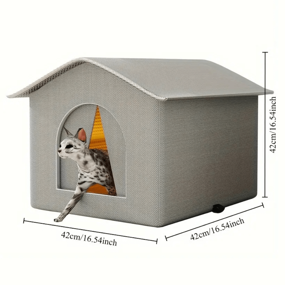 Waterproof Outdoor Cat House for Winter – Insulated and Spacious Shelter 6