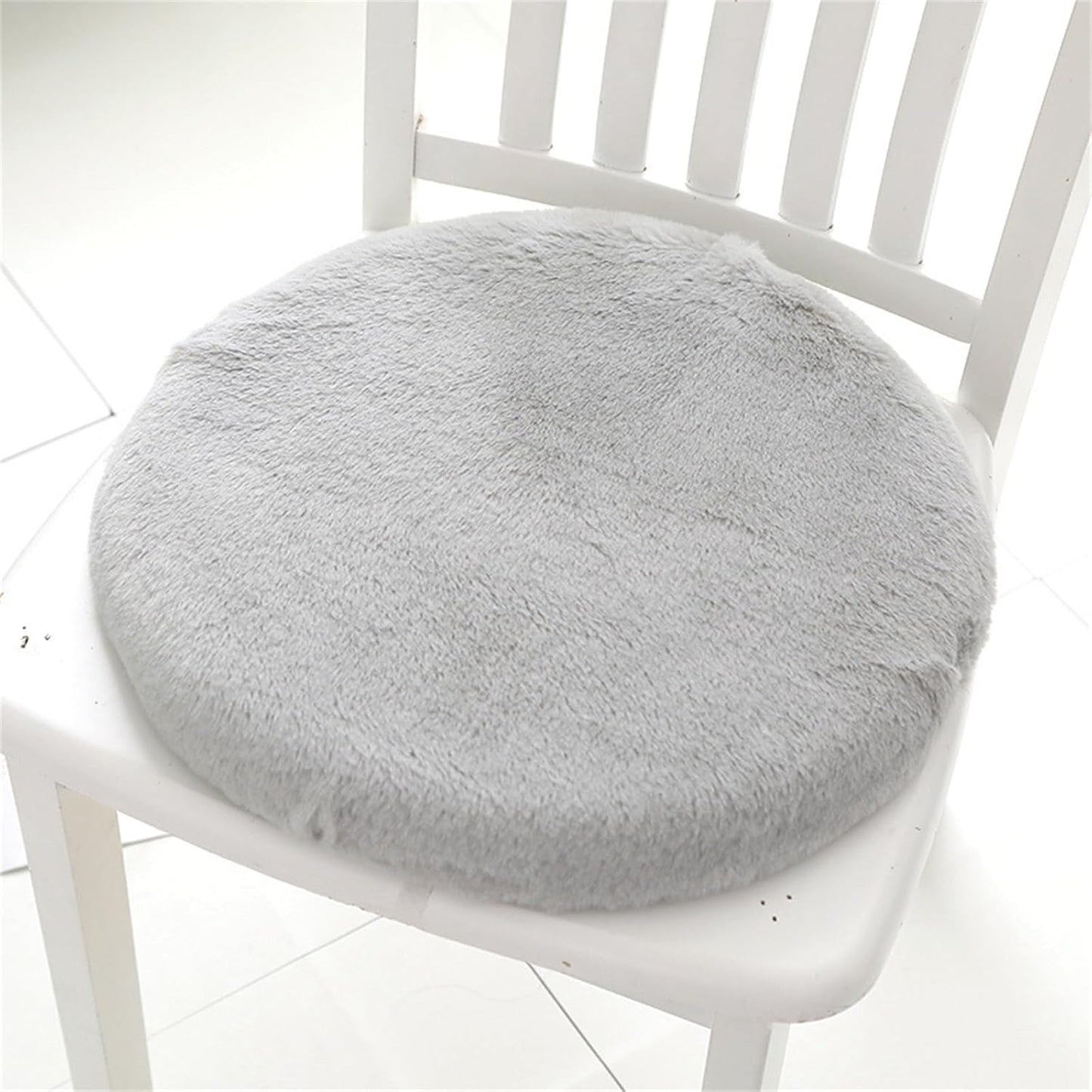 Round Rabbit Fur-Style Seat Cushion – 45 cm Plush Comfort for Home, Office, and Car 6