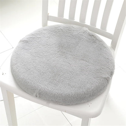 Round Rabbit Fur-Style Seat Cushion – 45 cm Plush Comfort for Home, Office, and Car 6