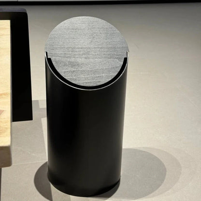 Minimalist Swing Trash Can with Wooden Lid – 9L Japandi Design for Home and Office 7