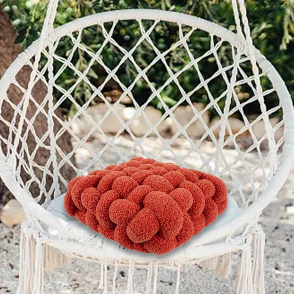 Nordic Knot Design Plush Pillow – Soft Cotton-Filled Cushion for Home Decor 12