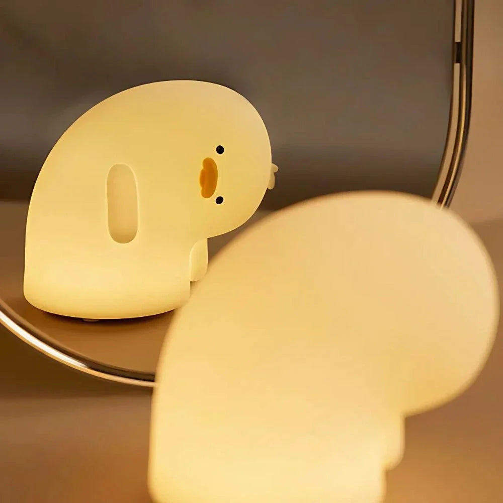 Soft and Squishy Night Light for Kids – Rechargeable Silicone Bedside Lamp with Touch Control 12