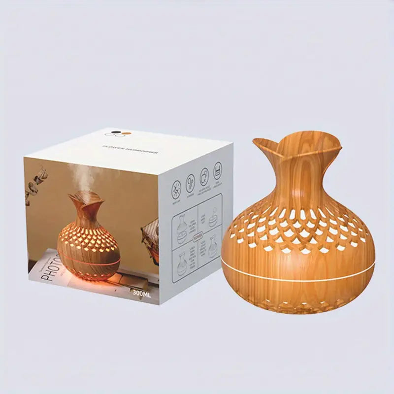 Modern USB Aroma Diffuser with Floral Design – 10-Hour Fine Mist and Night Light 9