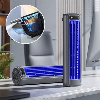 Wireless Rechargeable Fan with 2000mAh Battery – Portable Air Cooler for Desk and Wall Mount 2