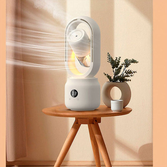 AeroMist - Tragbarer Ventilator ohne Lamellen mit kühlem Nebelbefeuchter