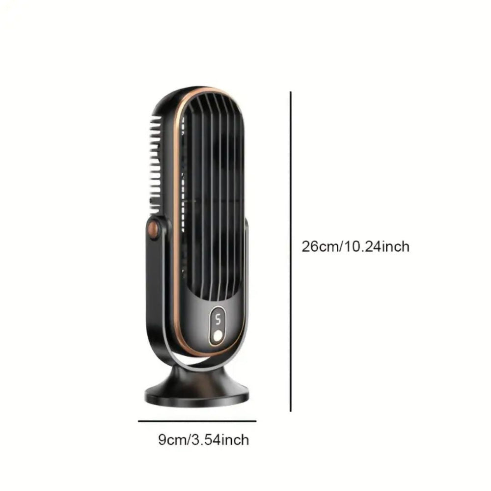AeroSilva - Lamellenloser, wiederaufladbarer Tischventilator