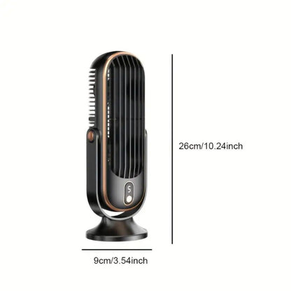 AeroSilva - Lamellenloser, wiederaufladbarer Tischventilator