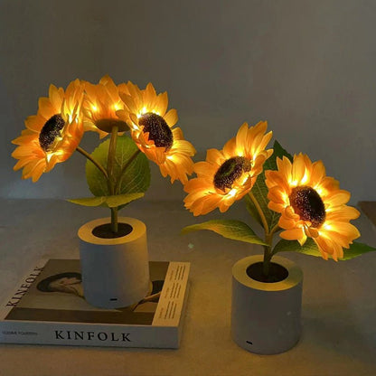 Sunflower-Inspired LED Lamp with Gentle Glow – Rechargeable Decorative Light 22
