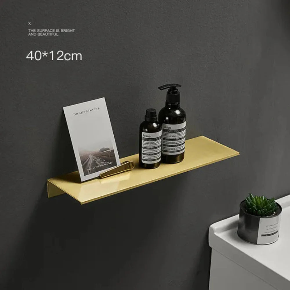 Alumetra - Wandregal aus gebürstetem Aluminium für Bad und Küche