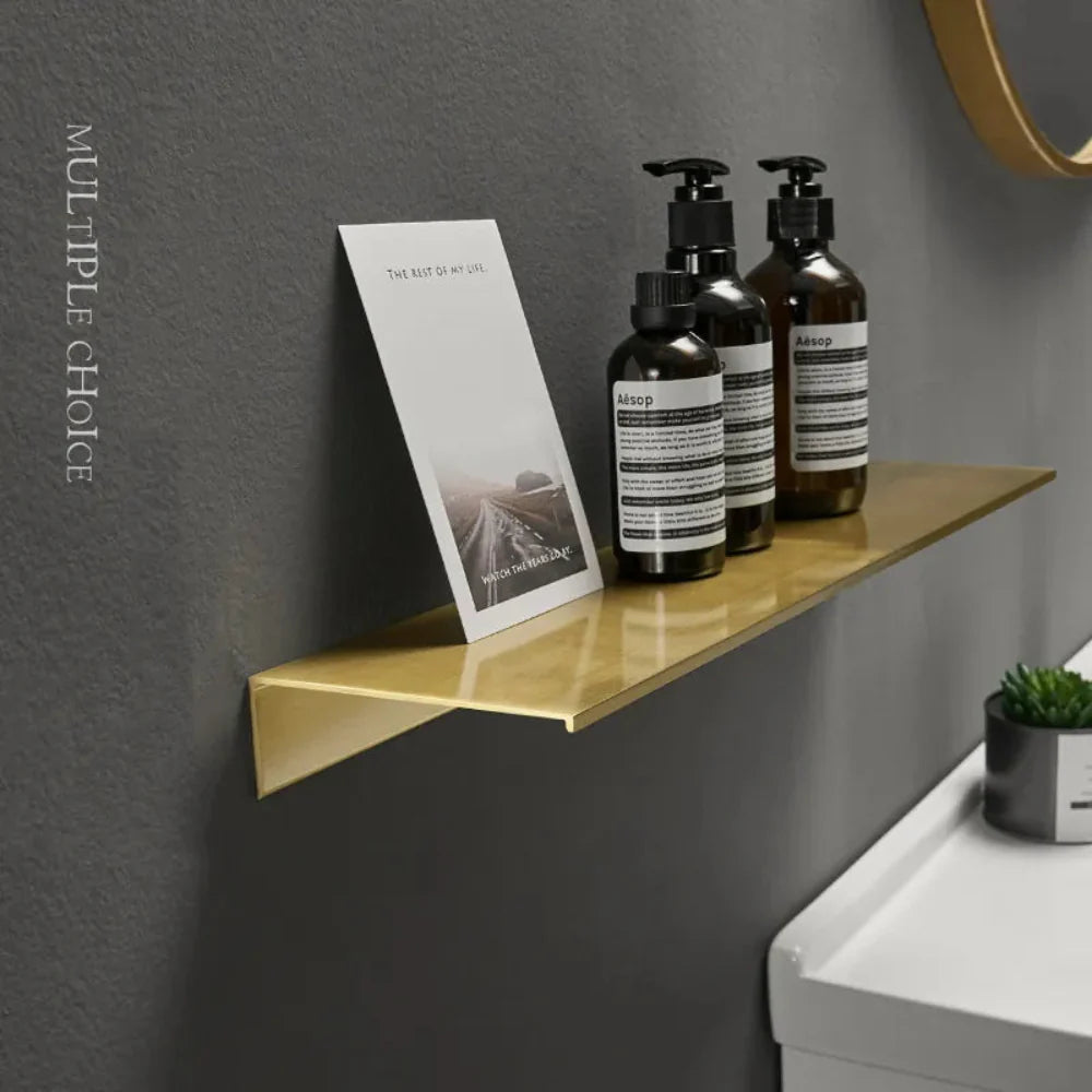Alumetra - Wandregal aus gebürstetem Aluminium für Bad und Küche