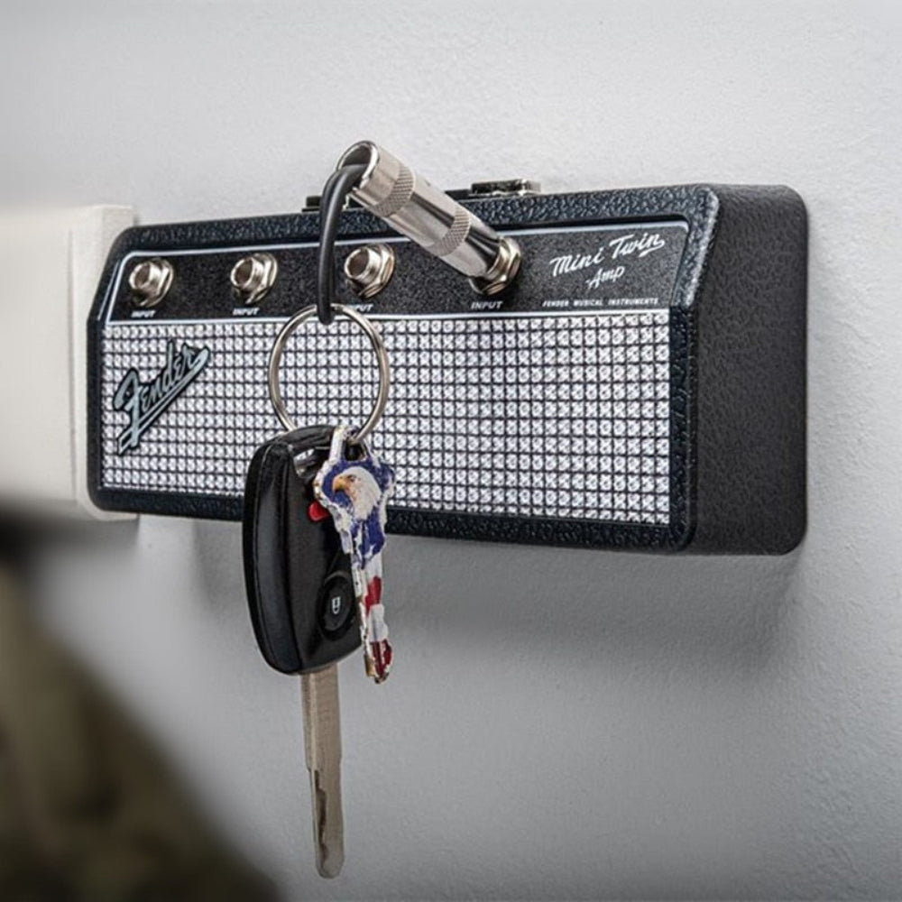 Guitar Amplifier Key Holder with Guitar Plug Keychains – Unique Wall Decor for Music Lovers 1