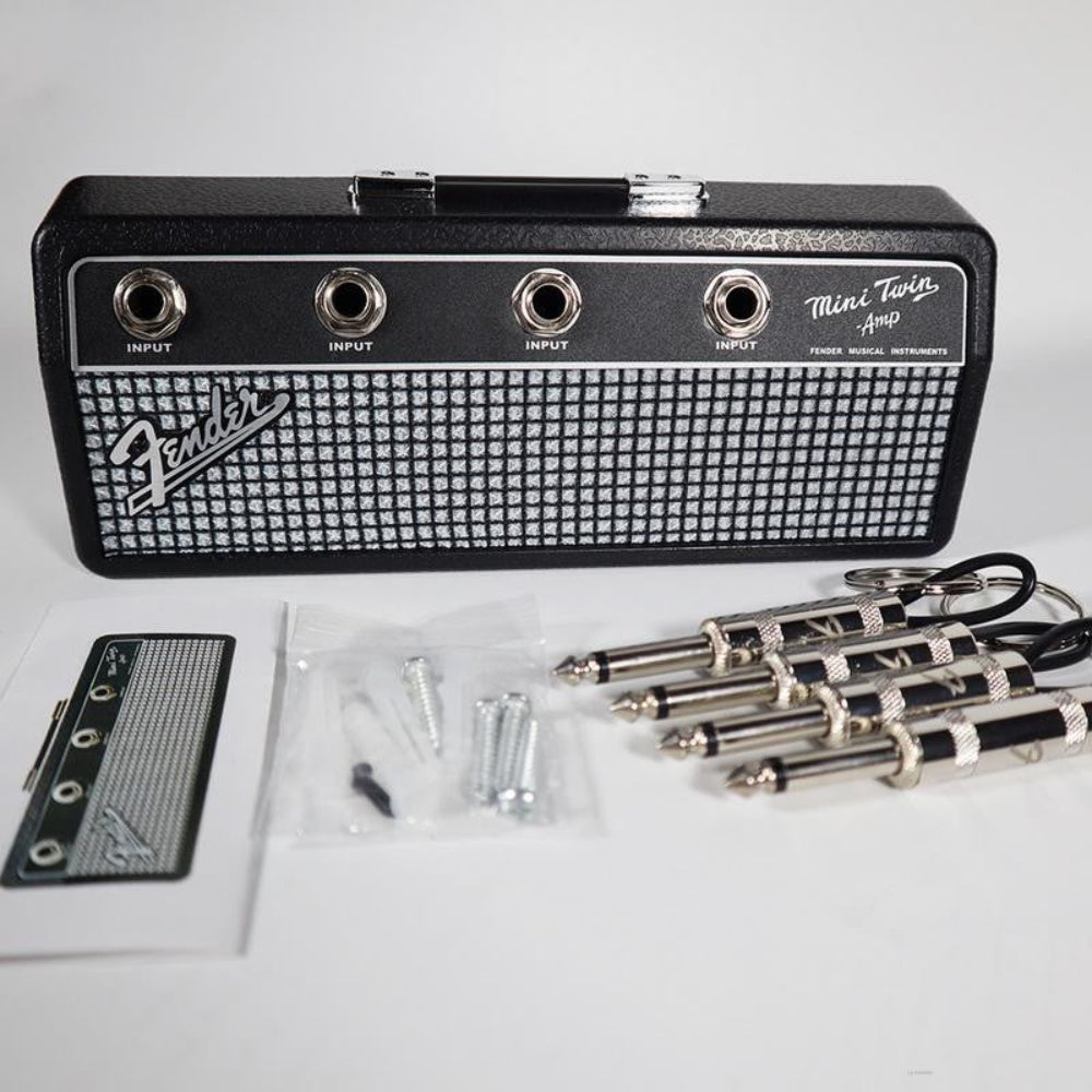 Guitar Amplifier Key Holder with Guitar Plug Keychains – Unique Wall Decor for Music Lovers 4
